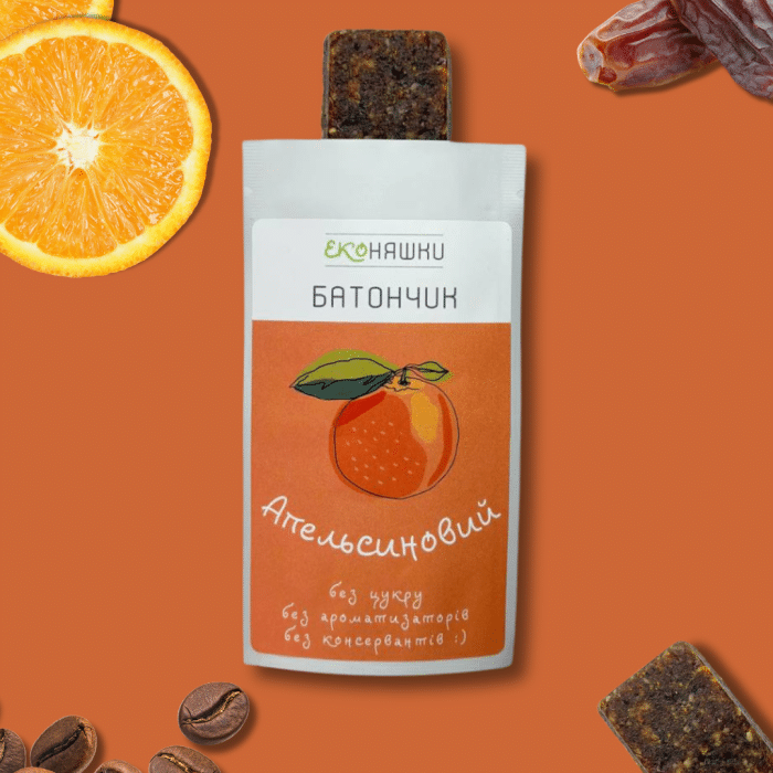 Енергетичний батончик Апельсиновий без цукру